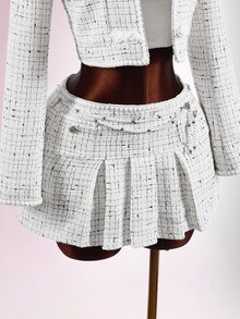 Amplova Women's Sexy New Chinese Style Pleated Skirt - Apricot - View 16