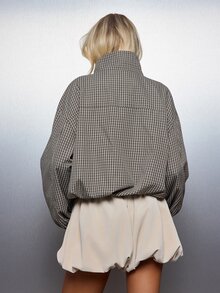MISSGUIDED Suede Puff Ball Shorts Pleated Gathered Evening Autumn Winter Casual - Beige - View 5