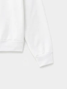 SWAVVY Men's Knit Casual Daily Solid Color Loose Fit Hoodie Sweatshirt, Vintage Y2K Baggy Streetwear, For Holiday - White - View 5
