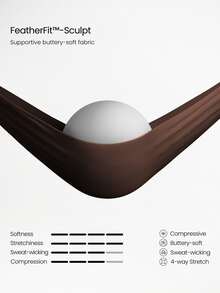 GLOWMODE 24" Peakbum-Lift FeatherFit™-Sculpt Butt-Lifting Tummy Control Side Pockets Leggings Medium Impact Training Running Workout Gym Fitness Wear - Brown - View 8