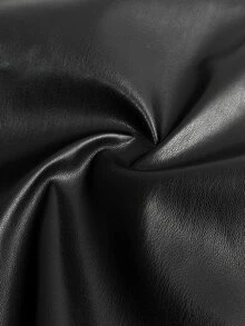 SHEIN EZwear 女款秋季時尚雙排扣短版夾克外套 - 黑色 - 查看 13