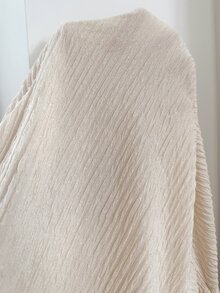 SHEIN Maternity Solid Color Long Sleeve Casual Drawstring Hooded Nursing Dress Fall - Apricot - View 8