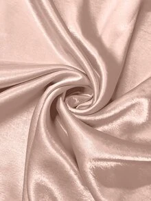 GlowEve CURVE Plus Size Elegant Solid Color Asymmetric Collar Dress, Summer Fall - Dusty Pink - View 4