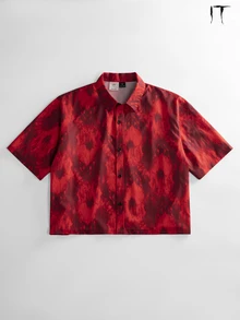IT Chapter TWO | Manfinity STYNVO Men's Summer Casual Tie-Dye Print Shirt - Red - View 1