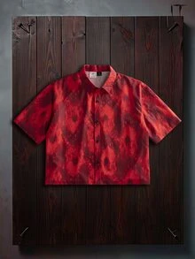 IT Chapter TWO | Manfinity STYNVO Men's Summer Casual Tie-Dye Print Shirt - Red - View 3