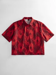 IT Chapter TWO | Manfinity STYNVO Men's Summer Casual Tie-Dye Print Shirt - Red - View 7