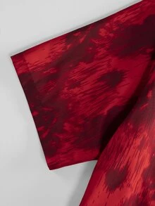 IT Chapter TWO | Manfinity STYNVO Men's Summer Casual Tie-Dye Print Shirt - Red - View 5