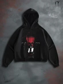 IT Chapter TWO | Manfinity STYNVO Men's Casual Thermal Lined Hoodie, Autumn/Winter - Black - View 3