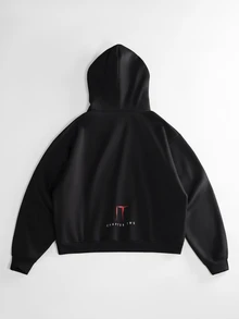 IT Chapter TWO | Manfinity STYNVO Men's Casual Thermal Lined Hoodie, Autumn/Winter - Black - View 2