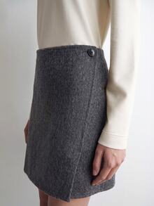 ATUI Studio Autumn/Winter Fashion Versatile Commuter Skirt - Grey - View 2