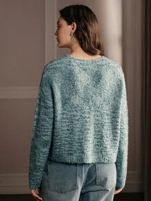 Anewsta Autumn/Winter Fashion Elegant Blended Knit Cardigan - Multicolor - View 3