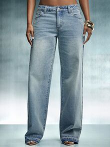 Denimoi Celana Jeans Denim Wanita Kasual Serbaguna untuk Perjalanan Sehari-hari dengan Saku dan Kancing - Light Wash - View 7