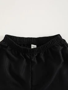 SHEIN Explorewe 少女大學風 2合1 黑白配色上衣 翻領 V領 雙條紋對比飾邊 胸前蝴蝶結印花 秋季校園生日 80年代風 - 灰色 - 查看 6