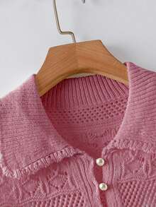EMERY ROSE Nueva llegada Suéter tejido de colores mixtos de moda europea y americana - Rosa Roja - Ver 5