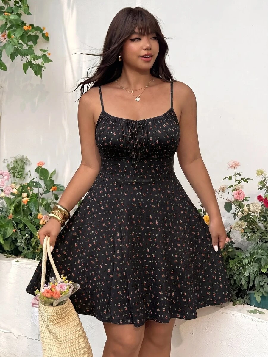 GalTyme Sexy Gothic Cute Kawaii Knitted Fitted Mini Dress With Spaghetti Strap, Summer Vacation Black Date Night Vacation Summer