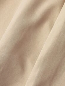 SHEIN MOD 女款無袖雙排扣卡其色風衣背心，附腰帶，中長版修身夾克，教師節、辦公室、下午茶、晚宴、秋季優雅穿搭 - 卡其色 - 查看 4