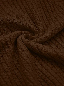Manfinity CasualKnits 男士極簡半拉鍊羅紋針織長袖毛衣 - 咖啡棕 - 查看 3