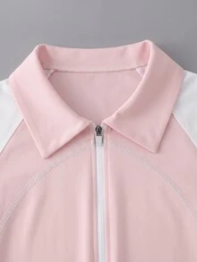 CourtClass CourtClass Women's Colorblock Casual Versatile Daily Wear Short Sleeve Polo Shirt - Multicolor - View 5