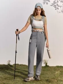 In My Nature Women's Casual Versatile Outdoor Long Pants - Grey - View 6
