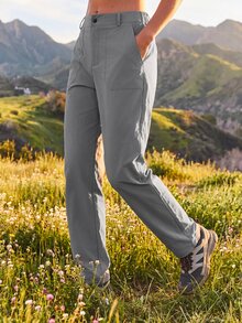 In My Nature Women's Casual Versatile Outdoor Long Pants - Grey - View 9