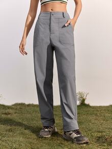 In My Nature Women's Casual Versatile Outdoor Long Pants - Grey - View 2