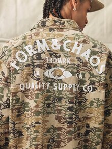 Norleigh Men's Camouflage Eye Pattern Loose Long Sleeve Denim Jacket - Multicolor - View 13