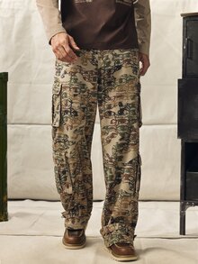 Norleigh 男士迷彩工裝休閒牛仔褲 - 彩色 - 查看 8