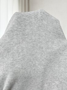 Plussiva Plus Size Maternity Solid Color Adjustable Waist Casual Daily Long Pants - Grey - View 9