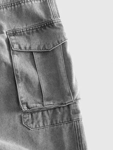 ROMWE MEN Street Life Erkek Kotları - Gri - Görünüm 5