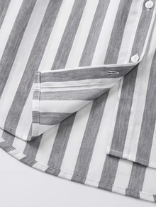 Holdful Holdful Women's Casual Commute Striped Shirt Office Brunch Grey Fall - Multicolor - View 9