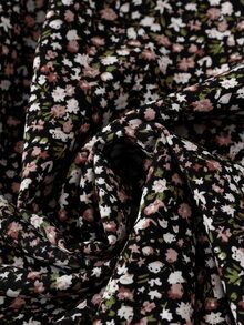 EMERY ROSE Vestido casual de mujer de manga corta con estampado, conjunto de mujer de diseño aleatorio maxi - Negro - Ver 4