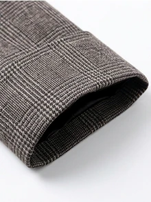 Holdful Holdful Women's Houndstooth Lapel NeckLong Sleeve Casual Regular Fit Jacket - Multicolor - View 6