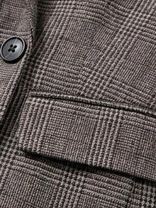 Holdful Holdful Women's Houndstooth Lapel NeckLong Sleeve Casual Regular Fit Jacket - Multicolor - View 5