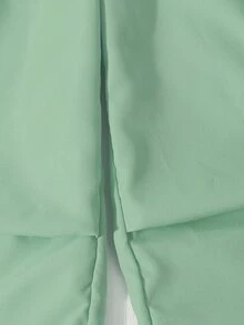 SHEIN 少女花卉印花短袖T恤與長褲休閒日常套裝 - 綠色 - 查看 5