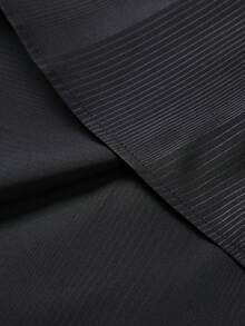 Calvornis Men's Plus Size Solid Color Single-Breasted Casual Short Sleeve Shirt, Formal - Black - View 6