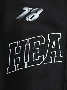SHEIN Casuvi Kids 青少年男孩連帽街頭風 Y2K 字母印花萬聖節運動衫 - 彩色 - 查看 5