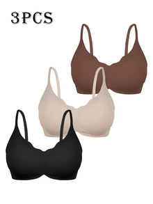 Slayform Women's Bestselling Sports Bra, Comfortable, High Cost-Performance, High Quality, Fitted, 3 Pieces Set - Multicolor - View 4