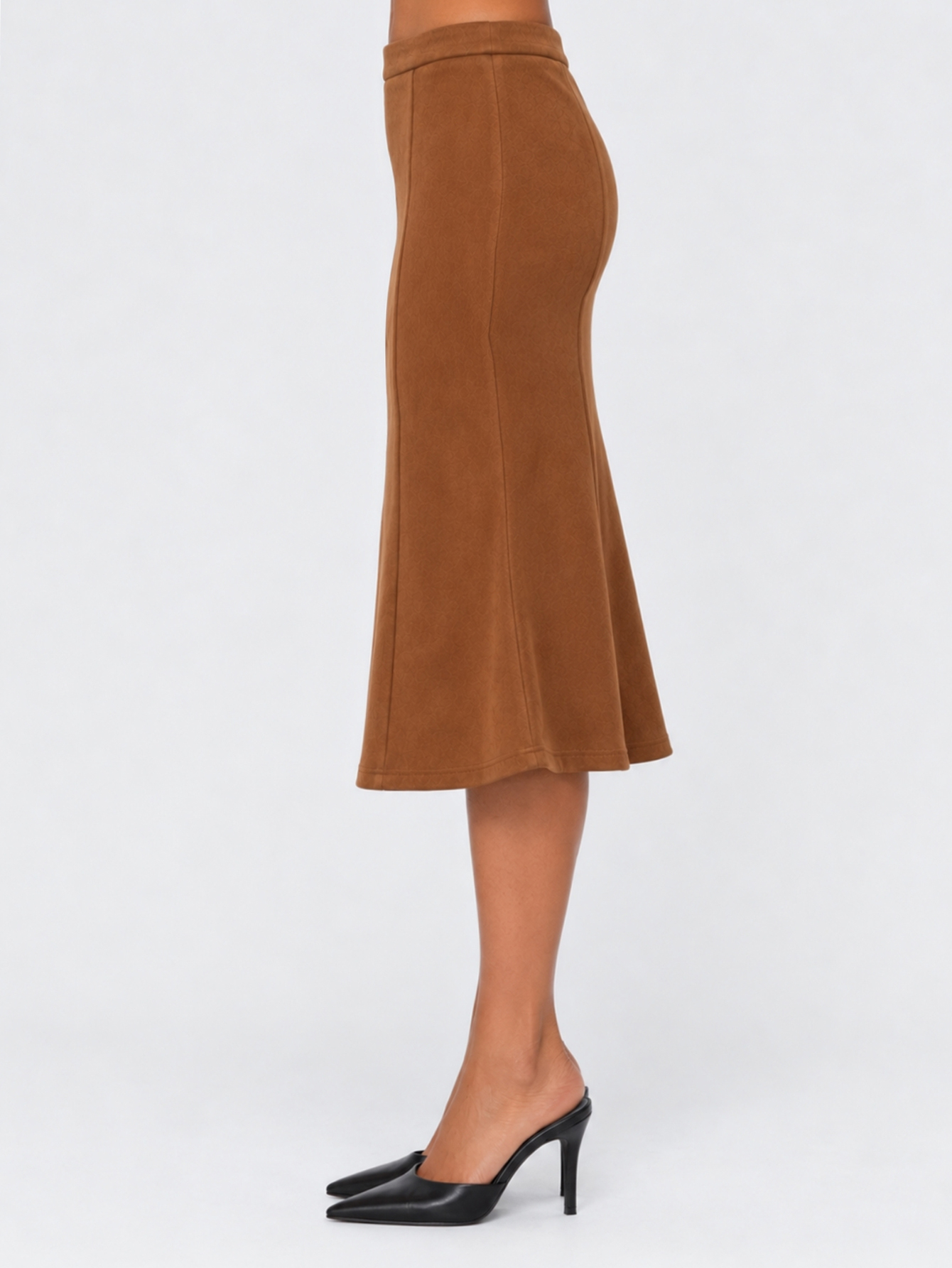 Suede Midi Skirt, view 4
