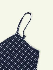 INAWLY Plus Size Women's Polka Dot Casual Versatile Daily Wear Camisole Top - Multicolor - View 4