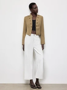 Maija Women's Fashion Versatile Streetwear Casual Button Long Sleeve Jacket Office Business Khaki Green Autumn - Brown - View 5
