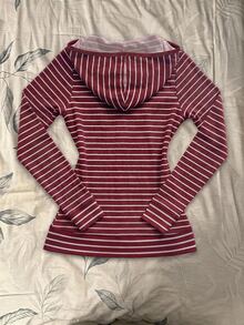 IslaSuriya Women's Casual Striped Long Sleeve Hooded T-Shirt - Multicolor - View 2