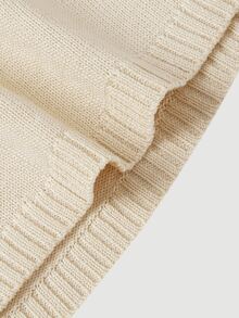 SHEIN MOD Women's Solid Color Casual Versatile Daily Knit Mini Skirt - White - View 5