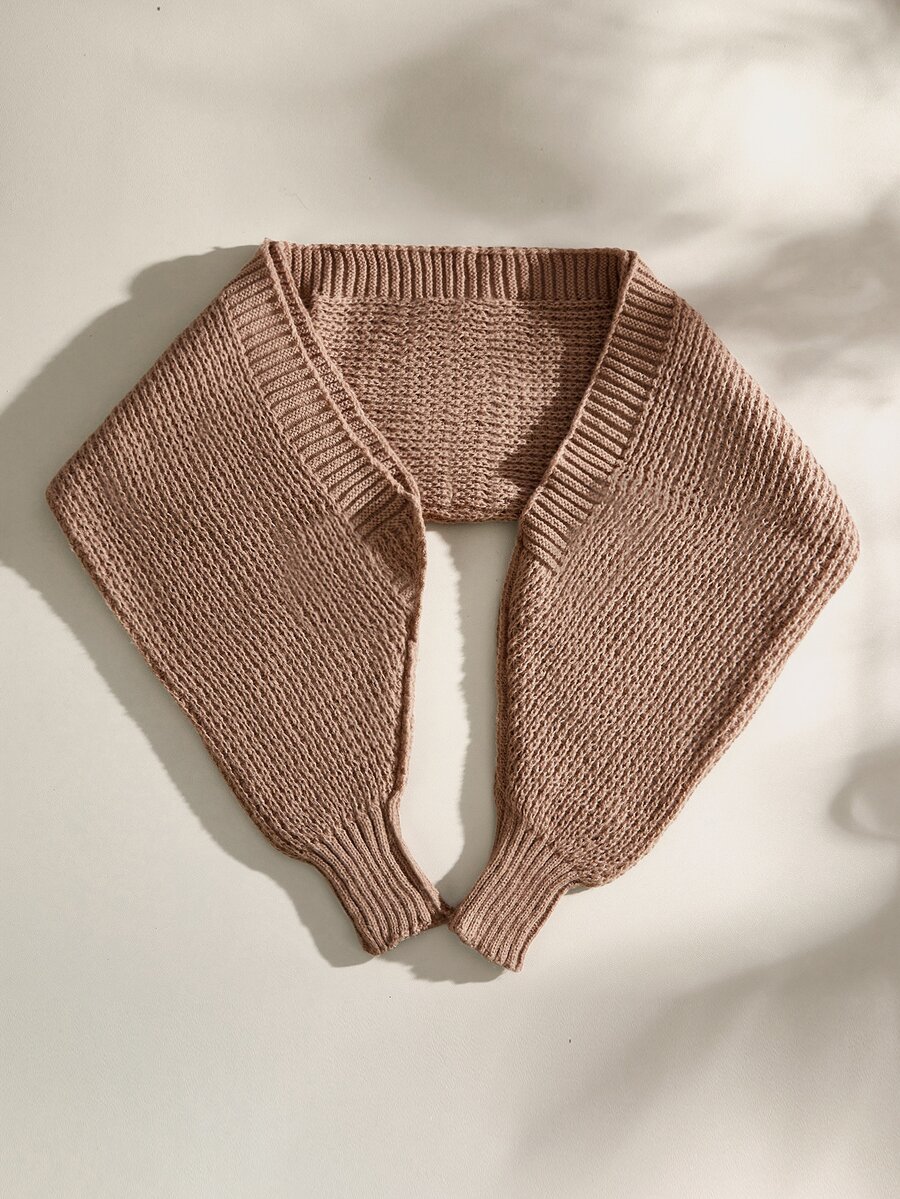 Opalesca 1 件女式宽松针织蝙蝠袖斗篷开衫,休闲套头毛衣,春/秋/冬 - 有袖披肩 - 查看 1