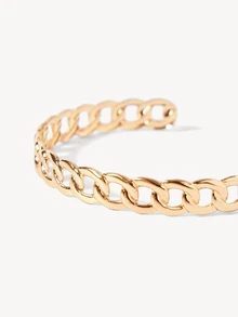 Opalesca 5قطع/مجموعة ساعات معصم نسائية كوارتز بقرص مربع وسوار من الصلب + سوار، تصميم كلاسيكي، غير مرفق بعلبة ساعة - الذهبي - مشاهدة 7