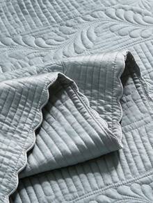 Made In Turkey Bedspread Set With Pillowcases Soft Touch Bed Cover - Dark Grey - View 4
