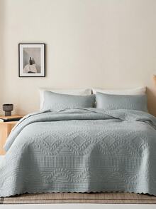 Made In Turkey Bedspread Set With Pillowcases Soft Touch Bed Cover - Dark Grey - View 5