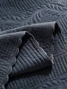 Made In Turkey Bedspread Set With Pillowcases Soft Touch Bed Cover - Black - View 12