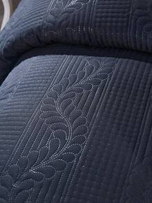Made In Turkey Bedspread Set With Pillowcases Soft Touch Bed Cover - Black - View 4