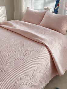 Made In Turkey Bedspread Set With Pillowcases Soft Touch Bed Cover - Pink - View 7