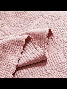 Made In Turkey Bedspread Set With Pillowcases Soft Touch Bed Cover - Pink - View 9